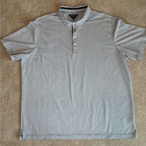adiPure adidas Polo Golf Shirt‎ Gray/White Stripe Size 2XL